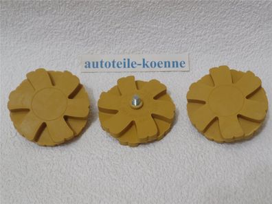 3x Folienradierer Radierscheibe "Wave" Ø 90mm Aufkleber Zierstreifen Entferner