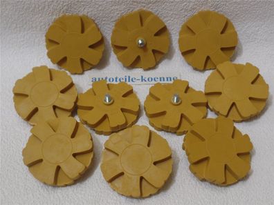 10x Folienradierer Radierscheibe "Wave" Ø 90mm Aufkleber Zierstreifen Entferner
