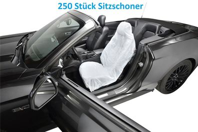 250 Stück Einweg Sitzschoner Sitzbezug KFZ Werkstattschoner 82x135cm Schoner