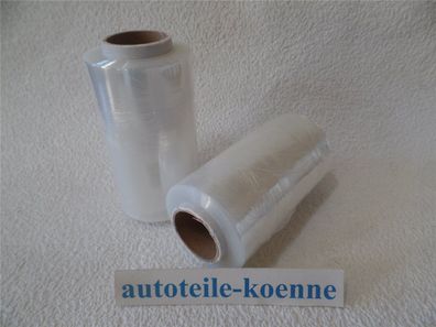 2x Stretchfolie je 150m Länge 12,5cm Breite Wickelfolie Abrollfolie Palettenfolie