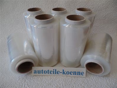 7x Stretchfolie je 150m Länge 12,5cm Breite Wickelfolie Abrollfolie Palettenfolie