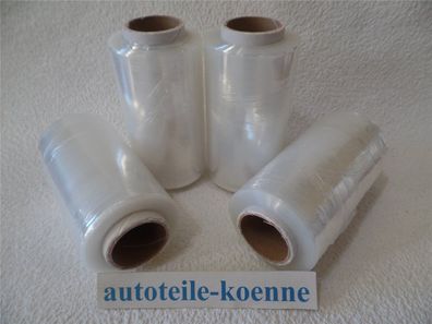 4x Stretchfolie je 150m Länge 125mm Breite Wickelfolie Abrollfolie Palettenfolie
