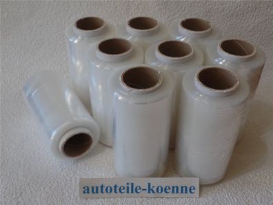 9x Stretchfolie je 150m Länge 125mm Breite Wickelfolie Abrollfolie Palettenfolie