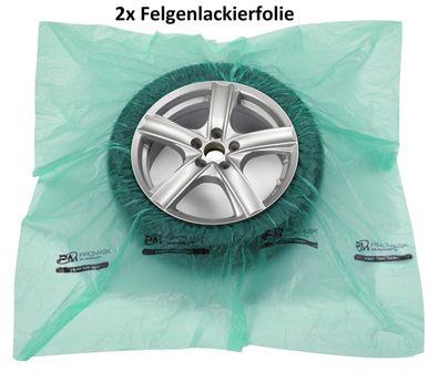 2x Felgenlackierfolie Lackierschutzfolie Lackierschutz Felgen lackieren bis 23"
