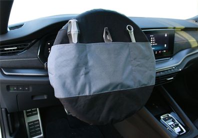 Lenkradschoner Ø 40cm Nylon mit 3 Werkzeugtaschen Lenkradschutz Tool Bag