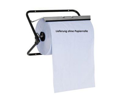 Wandhalter schwarz für Putzrollen bis 40cm Breite Putztuchrollenhalter Putztuch