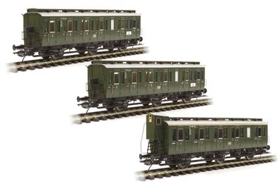 Lenz 41160-80 Abteilwagen-Set DB IIIb Bauart B3 m. Bh Spur 0