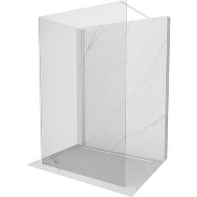 Mexen Kioto Walk-in Duschwand 120x90cm, Weiß, Glas