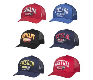 Cap CCM FLAG Meshback Trucker Multiple Team - Team: RUSSIA