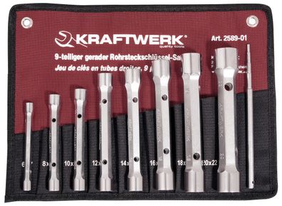 Kraftwerk 9-t. Rohrsteckschl. satz 6-22 mm+Stift