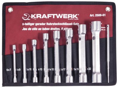 Kraftwerk 9-t. Rohrsteckschl. satz 6-22 mm+Stift