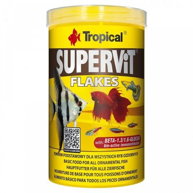 Tropical SuperVit Flakes 1000ml Flockenfutter Futter für Zierfische