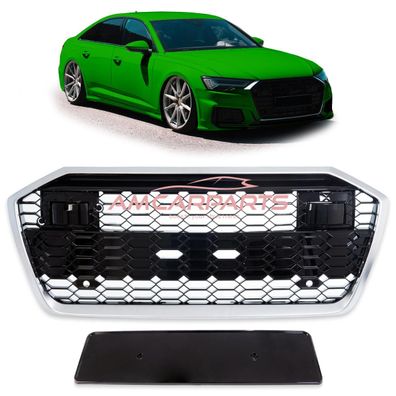 Upgrade Sportgrill / Kühlergrill für Audi A6 C8 4A 18-24 Hochglanz Schwarz / Matt S