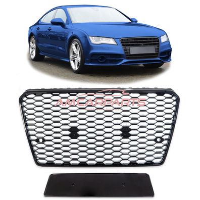 Upgrade Sportgrill / Kühlergrill für Audi A7 4G 10-14 Hochglanz Schwarz in Wabendes