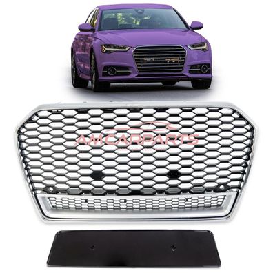 Upgrade "Plus" Sportgrill / Kühlergrill für Audi A6 C7 4G Facelift 15-18 Hochglanz