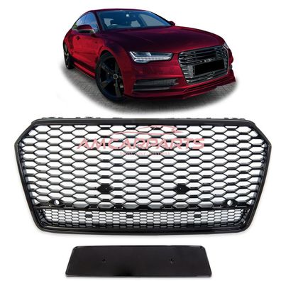 Upgrade "Plus" Sportgrill / Kühlergrill für Audi A7 4G Facelift 14-18 Hochglanz Sch