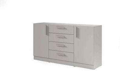 Furniture24 Kommode BRAGA BRK1S Sideboard 155 cm - Platingrau