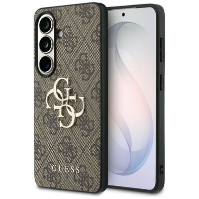 Guess Hülle Galaxy S26 Kunstleder braun goldfarbenes 4G Big Logo Metall