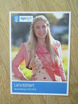 Blumenkönigin 2015/2016 Lara Köhlert - handsigniertes Autogramm!!!
