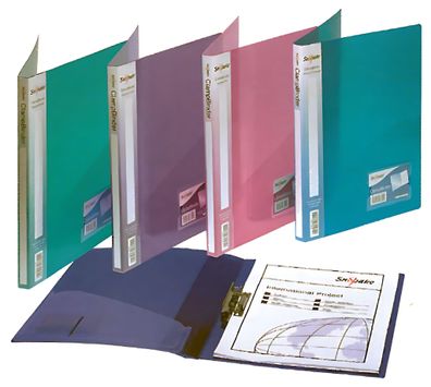 Ordnungsmappe mit Klemmverschluß für ca. 100 Blatt Papier, sortiert