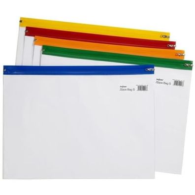 Snopake Zippa Bag ""S"" in A 3 (480 x 350 mm) farbig sortiert 1 Stück