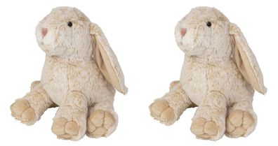 2 Stück Hase Plüschhase Osterhase Kuscheltier 21,5cm Ostern Geschenk Plüschtier
