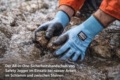 12x Arbeitshandschuhe wasserfest Latex Beschichtung Safety Jogger 7-11