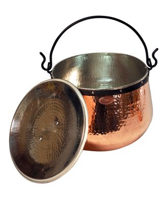 CopperGarden®" Kupferkessel 20 Liter | Handverzinnt & Deckel