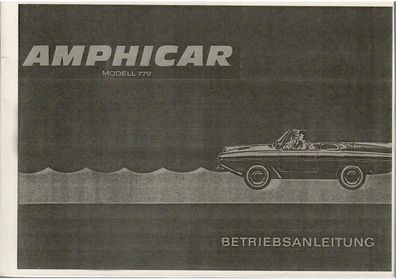 Bedienungsanleitung Amphicar, Schwimmwagen, Oldtimer