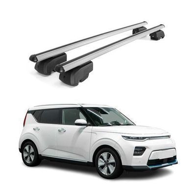 Dachträger Grundträger für Kia Soul EV 2020-2023 Aluminium Silber ABE 2x