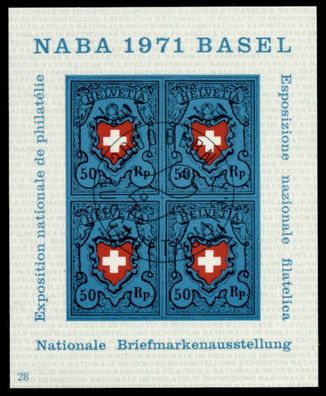 Schweiz BLOCK Kleinbogen 1970-1979 Block 21-28 S27A952