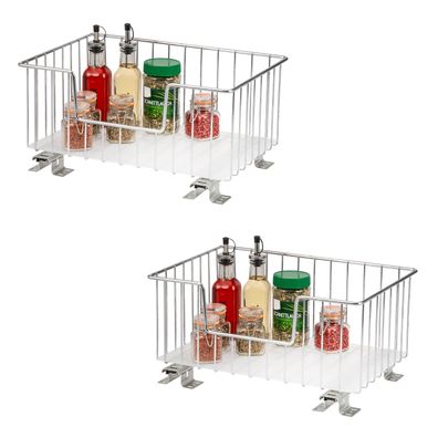 bremermann Korbauszug 2er Set für Oberschränke 40 cm Breite, Chrom