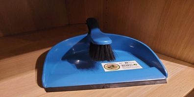 Kehrblech mit schippe aus Kunstoff Blau