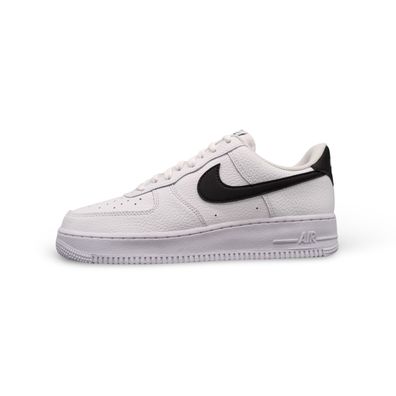 Nike Air Force 1 Low 07 White Black Pebbled Leather - 45.5
