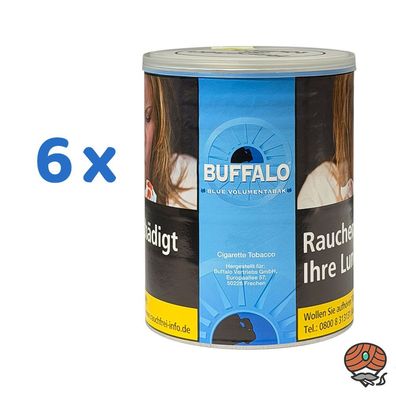 Buffalo Blue / Blau Volumentabak - Stopftabak Dose 6x 75g