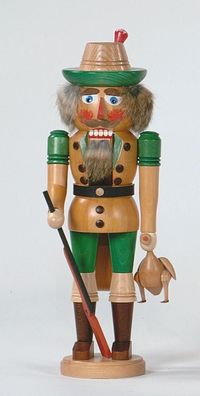 Nußknacker Förster mit Ente Höhe= 40cm NEU Weihnachten Seiffen Nutcracker Nüsse