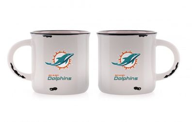 NFL Kaffeetasse Miami Dolphins Vintage Used-Look Tasse Mug 400ml 094131233291