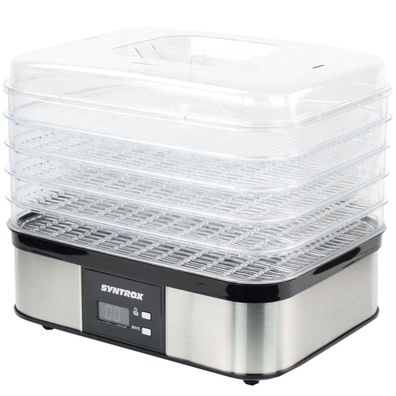 Edelstahl Dörrautomat Dörrgerät Dörrmaschine Dörrapparat, 350 Watt, 5 Etagen