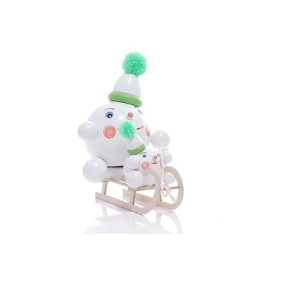 Räucherschneeball auf Schlitten grün BxHxT ca 18x18x13cm NEU Räucherfigur