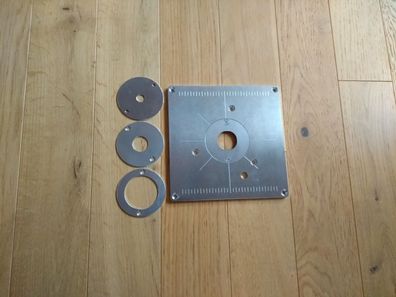 Frästisch Einlegeplatte Oberfräse Triton JOF001 + 4 Einlegeringen