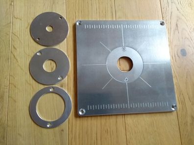 Frästisch Einlegeplatte Oberfräse universal + 4 Einlegeringen