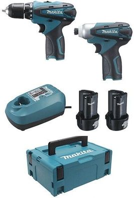 LOT MAKITA 10.8V 1.3Ah Li-Ion: DF330D-Bohrschrauber + TD090D-Schlagschrauber im MAK-P