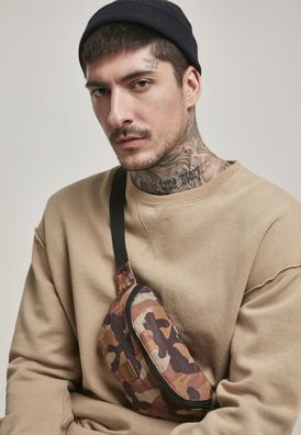 Urban Classics Tasche Camo Hip Bag Brown Camouflage