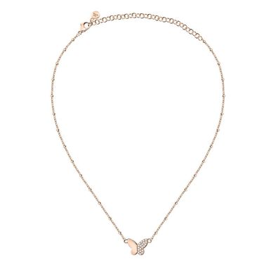 Bronze butterfly necklace with Passioni SAUN03 crystals