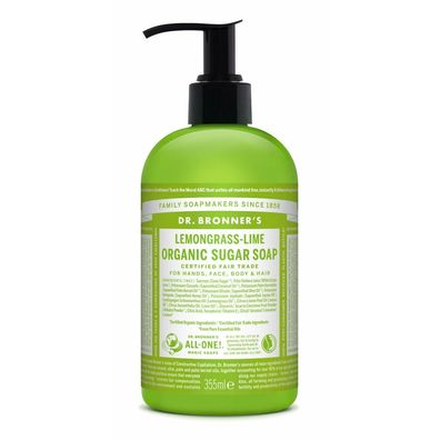 Dr Bronner'S Jabones De Azúcar Lemongrass-Lima 355ml