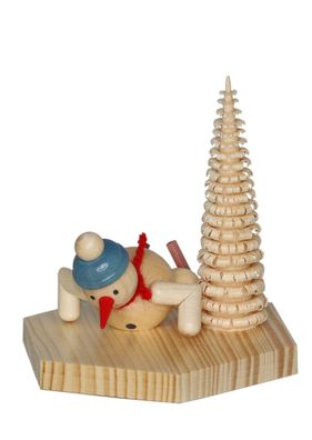 Weihnachtsdekoration Sockel Schneemann Schlittschuhläufer 6,5x10x6,5cm