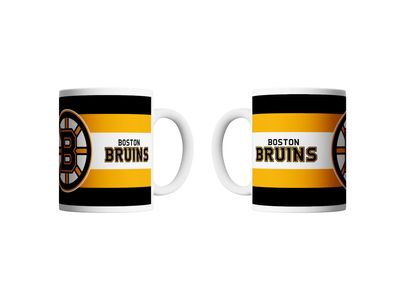 NHL Kaffeetasse Boston Bruins Stripes Becher Tasse Coffee Mug 4262438785567