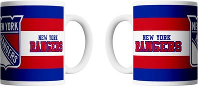 NHL Kaffeetasse New York Rangers Stripes Becher Tasse Coffee Mug 4262438786048
