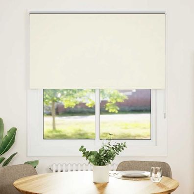 vidaXL Verdunkelungsrollo Cremeweiß 135x130cm Stoffbreite 131,6cm