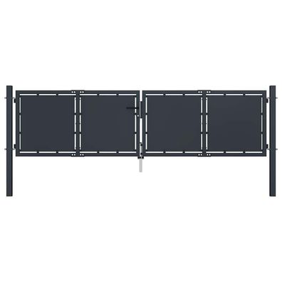 vidaXL Gartentor aus Stahl 300 x 75 cm Anthrazit